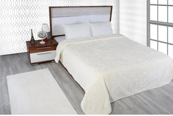 Dinarsu Romance Tek  Kişilik Embos Vizon Battaniye Kemik 160*220