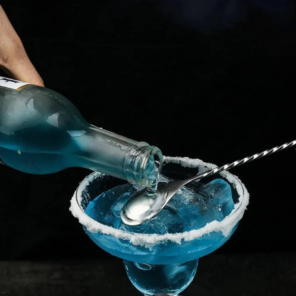 Perlotus 304 Çelik 32 Cm Çift Başlı Burgulu Barmen Kokteyl Karıştırma Kaşığı - 5