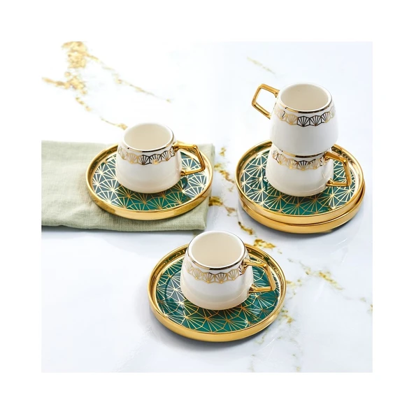 Karaca Verde 6 Kişilik Kahve Fincan Takımı 100 ml ürün görseli
