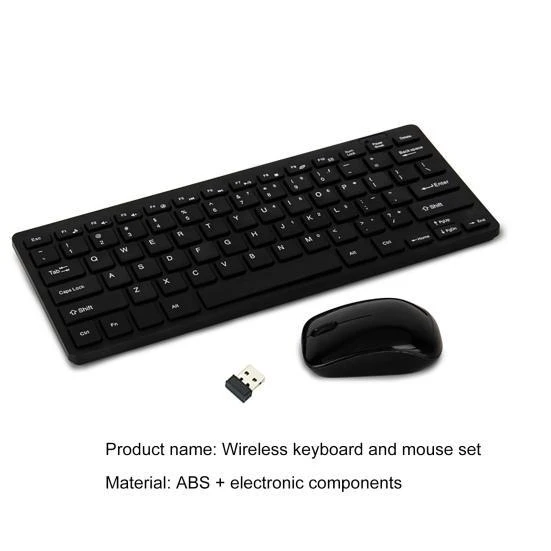 Samsung Galaxy Tab S5e T720 10.5" Uyumlu Kablosuz Wireless Pilli Klavye Mouse Seti - Siyah - Resim 2