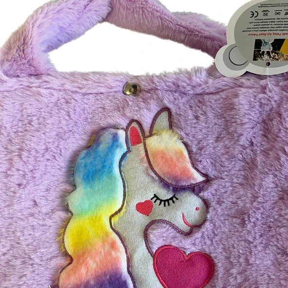 Peluş Figürlü Çocuk Çantası - Mavi Su Dünyası - 6