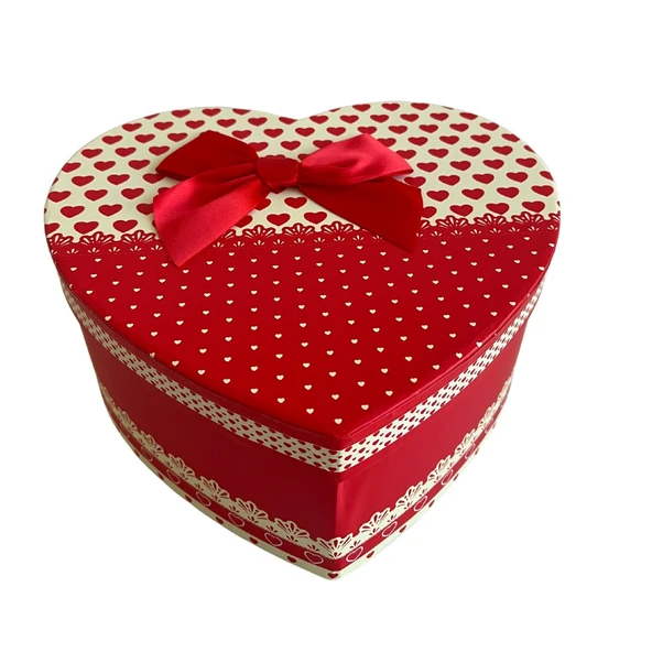 Hediye Kutusu Karton 3 lü Kırmızı Beyaz Kurdeleli - Mavi Su Dünyası - 3