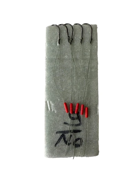 LRF Silikonu Hazır Hırsız İğnesi No:9 5 Ad -  8cm Kırmızı stoper