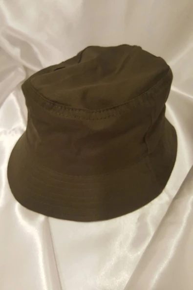 Şapka Bucket Şapka Balıkçı Kova Şapka Unisex Yuvarlak Şapka Haki - 2