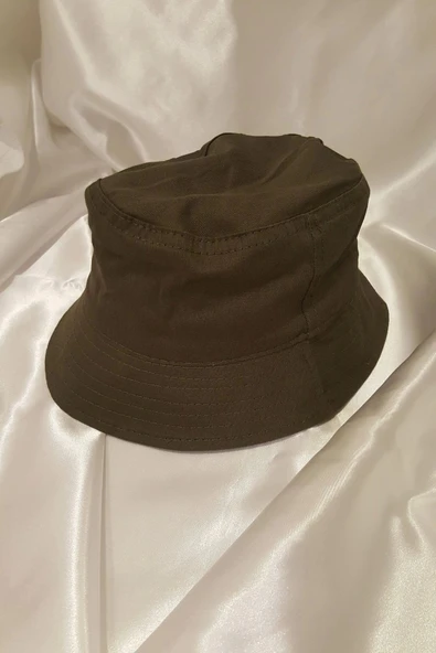 Şapka Bucket Şapka Balıkçı Kova Şapka Unisex Yuvarlak Şapka Haki - 6