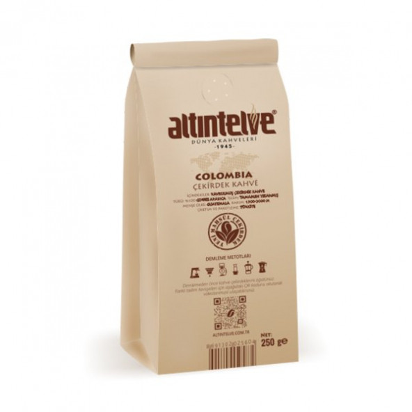 Altıntelve Colombıa Çekirdek Kahve 250 Gr