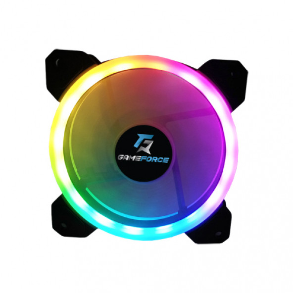 GAMEFORCE DUALRING 4x120mm Sese Duyarlı A-RGB Kasa Fanı - 2