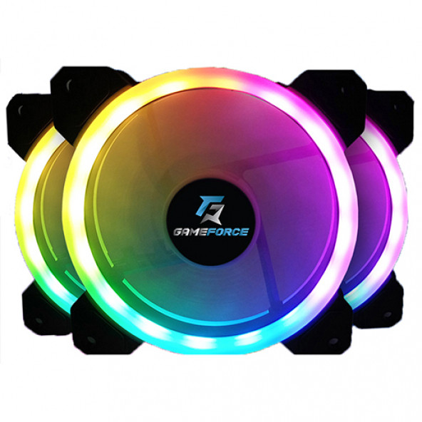 GAMEFORCE DUALRING 3x120mm Sese Duyarlı A-RGB Kasa Fanı