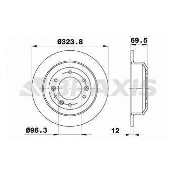 ARKA FREN DISK AYNASI KIA CARNIVAL SEDONA 2.7CVVT - BRAXIS AE0611