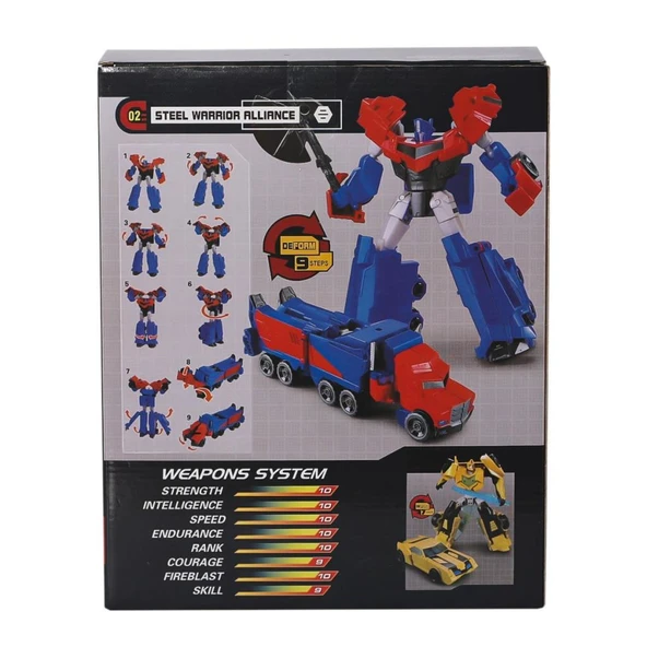LJ1652 Metal Gövdeli Dönüşebilen Robot -Gepettoys - 2