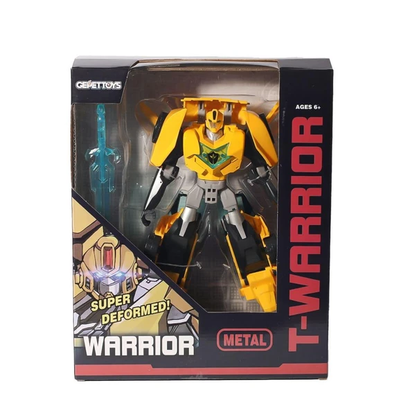 LJ1651 Metal Gövdeli Dönüşebilen Robot -Gepettoys - 2
