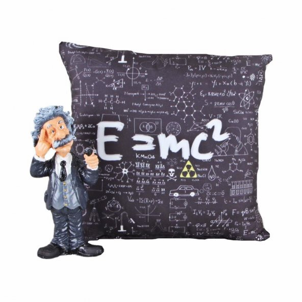 Einstein Biblo Einstein Puf Yastık Hediye Seti