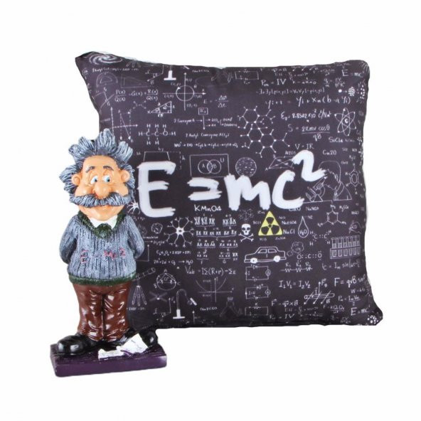 Einstein Biblo Einstein Puf Yastık Hediye Seti