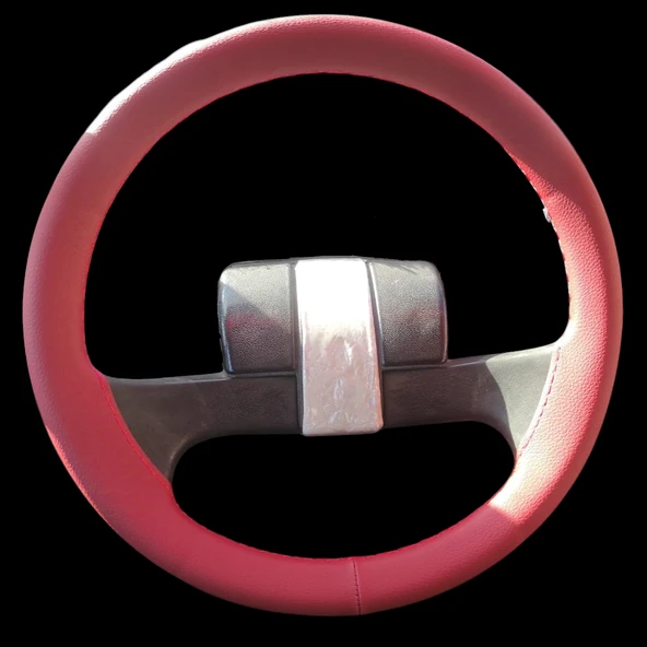 DİKİŞLİ DİREKSİYON KILIFI KIRMIZI DERİ KIRMIZI DİKİŞLİ RENAULT BROADWAY İÇİN ürün görseli