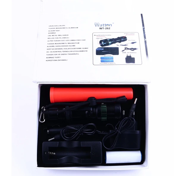 Sinyalli Acil Durum El Feneri Cree5  Wt-262 - Resim 2