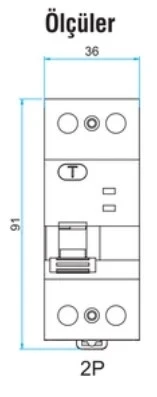 ESEM NORA 1X40A 30MA KAÇAK AKIM RÖLESİ - 6