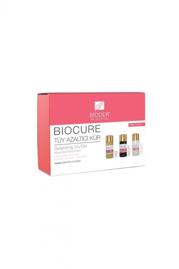 Bioder Biocure Tüy Azaltıcı Kür 3 X 5 ml - Yüz Bölgesi