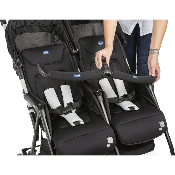 Chicco Ohlala Twin İkiz Bebek Arabası Black Nigth - 4
