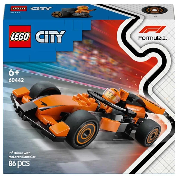 LEGO City McLaren Yarış Arabalı F1 Sürücüsü 60442 - Resim 4