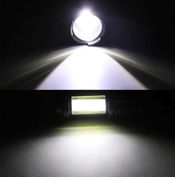 Wuben Wb-017 Zoomlu Şarjlı Cob Led Güçlü El Feneri - Resim 5