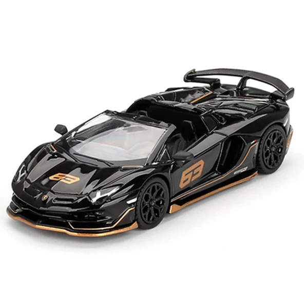 Mini GT 1/64 Lamborghini Aventador SVJ 63 Roadster Nero Aldebaran Blister Paket