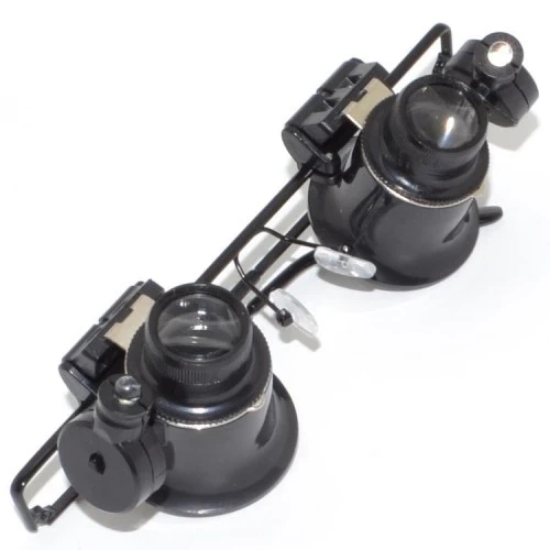 Gözlük Model Çıft Led Aydınlatma ,saat Onarımı Için Harika Büyüteç - 3