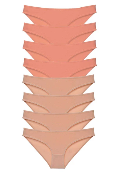 8 adet Süper Eko Set Likralı Kadın Slip Külot Pudra Ten ürün görseli 1