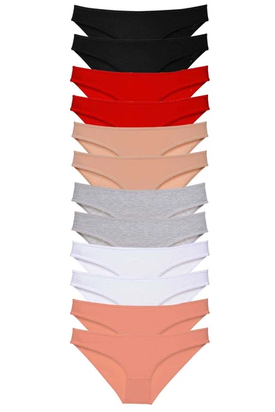 12 adet Süper Eko Set Likralı Kadın Slip Külot Set 1 ürün görseli 1