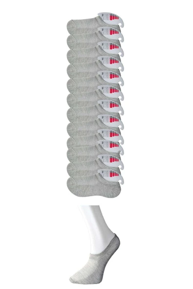 Gri Kadın Görünmez Çorap 12 çift ürün görseli 1