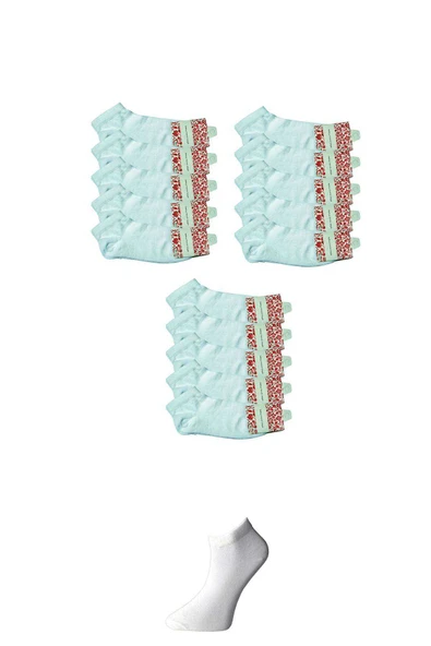 Beyaz Kadın Bilek Çorap 15 çift ürün görseli 1