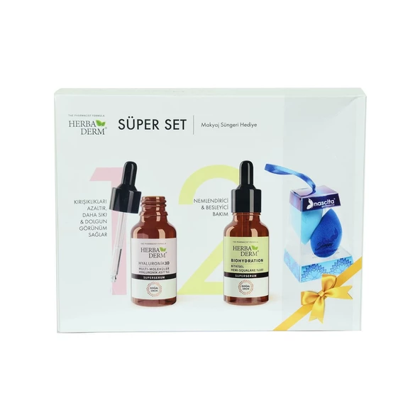 Herbaderm Süper Set Hyaluronic 3D 30ML Biohydration 30ML Hediyeli - 2