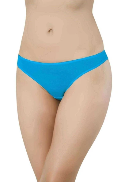 Mavi Kadın Günlük Pamuklu Likralı Özel Poşet İçinde Taşınabilir Acil Durum Slip Külot ürün görseli 1