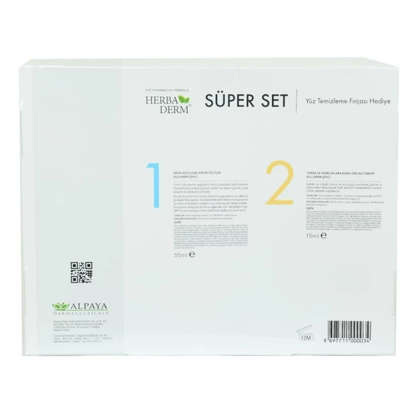 Herbaderm Süper Set Renk Açıcı Leke Kremi 55ML Göz Altı Kremi 15ML - 5
