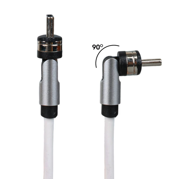 POWERMASTER PM-25905 BEYAZ 3İN1 (TYPE C- LİGHTNİNG- MİCRO USB) MANYETİK UÇ TAŞINABİLİR ŞARJ KABLOSU - 2