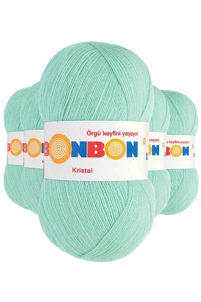 5 Adet Kristal El Örgü Lif İpi Su Yeşili 98329 ürün görseli 1