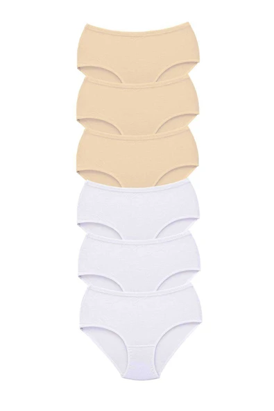 6 Adet Tutku Kadın Yüksek Bel Bato Kalın Lastik Külot S9 ürün görseli 1