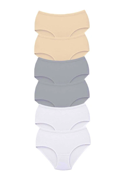 6 Adet Tutku Kadın Yüksek Bel Bato Kalın Lastik Külot S20 ürün görseli 1