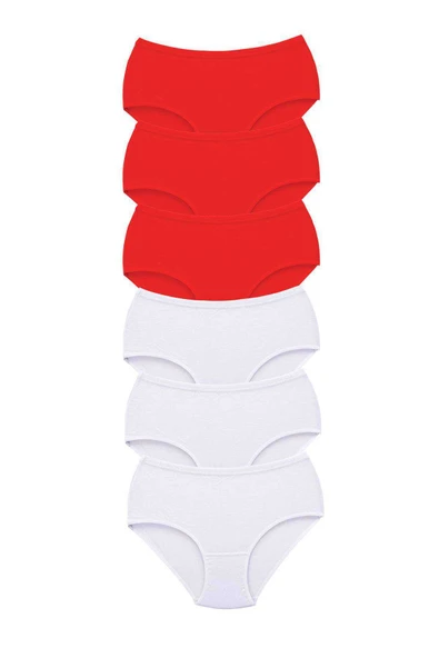 6 Adet Tutku Kadın Yüksek Bel Bato Kalın Lastik Külot S7 ürün görseli 1