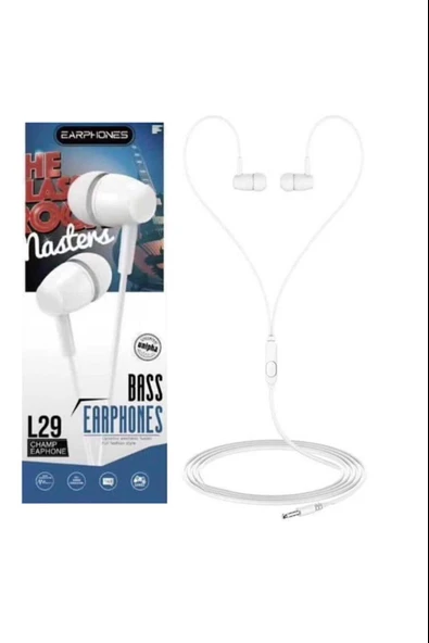 L29 Platoon Bass Earphones Kulaklık Beyaz ürün görseli 1