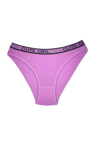 10 Adet Beli Yazılı Pamuklu Kalın Lastik Kadın Slip Külot - 3