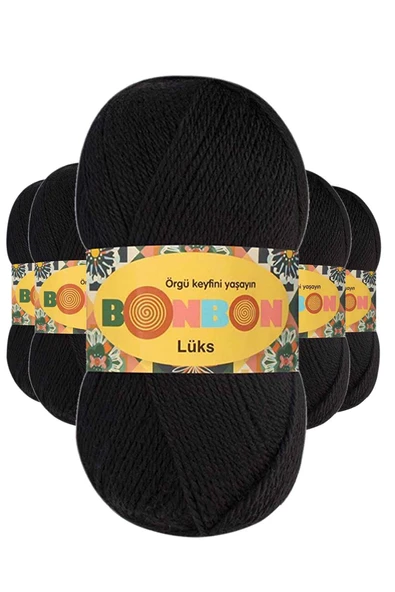 5 Adet LüPatik İpi Yünü Siyah 98206 ürün görseli 1