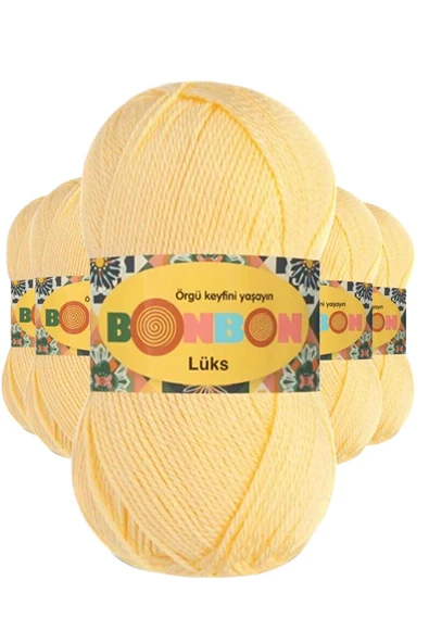 5 Adet LüPatik İpi Yünü Bebe Sarı 98292