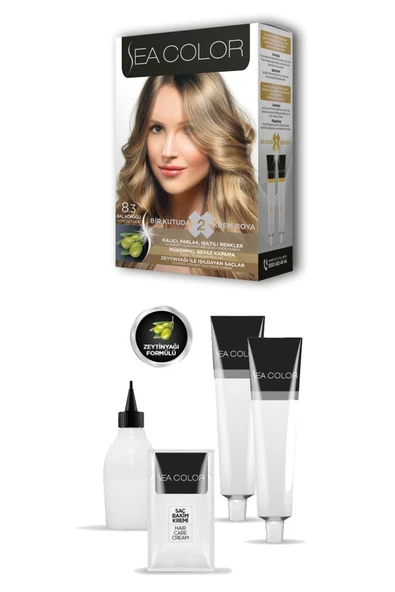 2 Tüp Krem Saç Boyası Seti Bal Köpüğü No:8.3 - 2