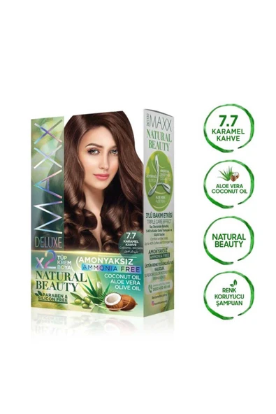 Natural Beauty Amonyaksız Saç Boyası 7.7 Karamel Kahve - 3