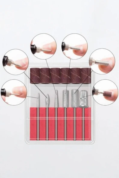 Elektrikli Manikür Pedikür Törpü Seti Protez Tırnak Nasır Temizleyici - 5