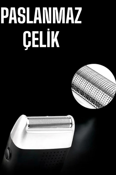 Tıraş Makinesi Islak Ve Kuru Kullanıma Uygun Kablosuz Taşınabilir - 4