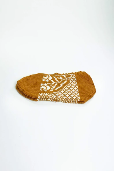 El Örgüsü Kışlık Şık Kadın Yün Patik D12 - Resim 2