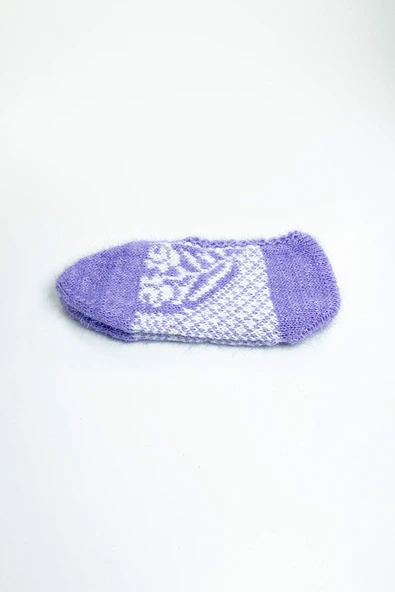 2 Çift El Örgüsü Kışlık Şık Kadın Yün Patik Set 3 - Resim 3