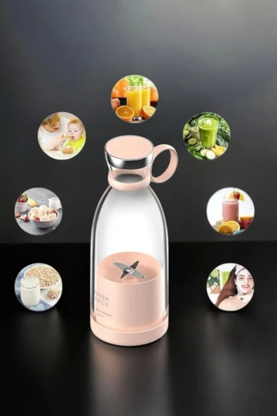 El Blender Taşınabilir Meyve Blender Şarj Edilebilir Taşınabilir Blender Elektrikli - 5