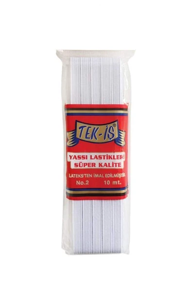 Tekis Lastik No:2 Yassı Lastik Şalvar Lastiği 10 Metre ürün görseli 1